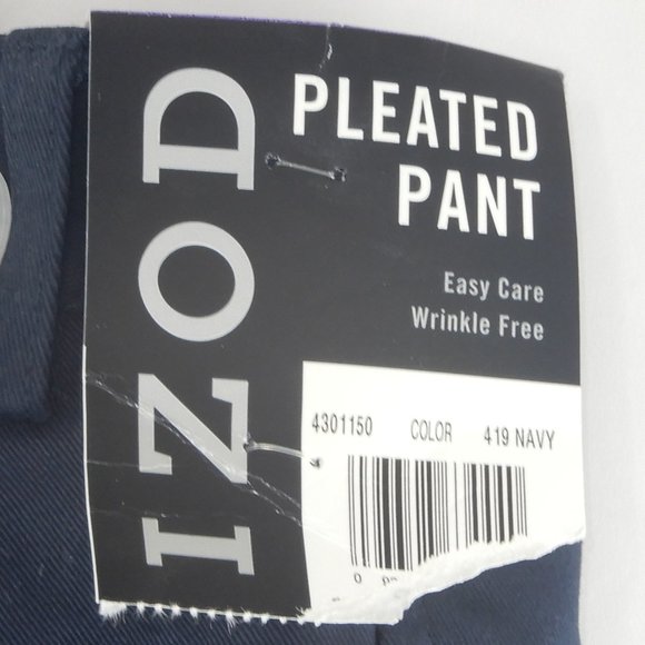 IZOD Boy's Pants Size 14 Husky Pleated Wrinkle Free Adjustable Waist NWT (K009) - Picture 5 of 8
